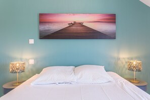 2 habitaciones, cuna de viaje, wifi gratis y ropa de cama 