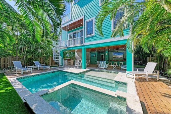 A heated pool