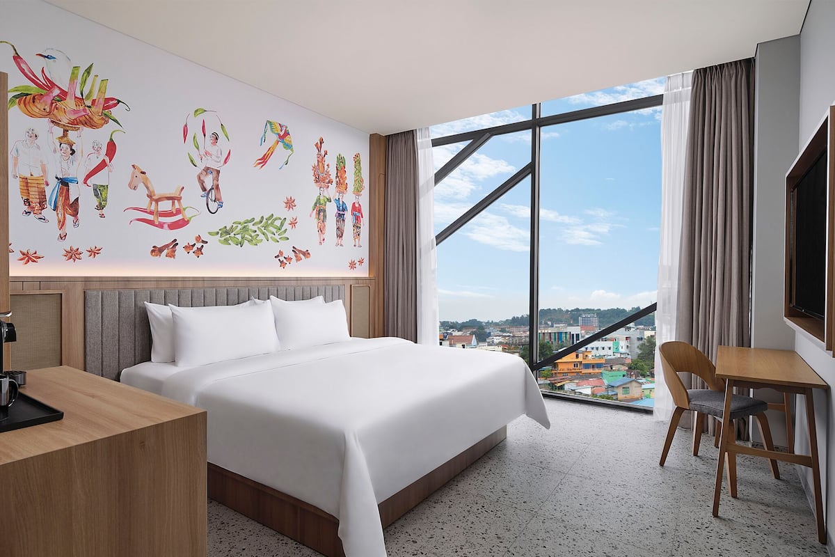 Studio 30 King | Minibar, caja de seguridad en la habitación y cortinas blackout