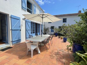 Outdoor dining - Townhouse with pool - 6 guests (Noirmoutier-en-l'Île)