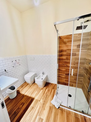 Dusche, Haartrockner, Bidet, Handtücher