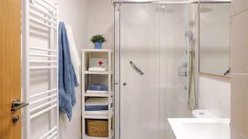 Shower, hydromassage showerhead, hair dryer