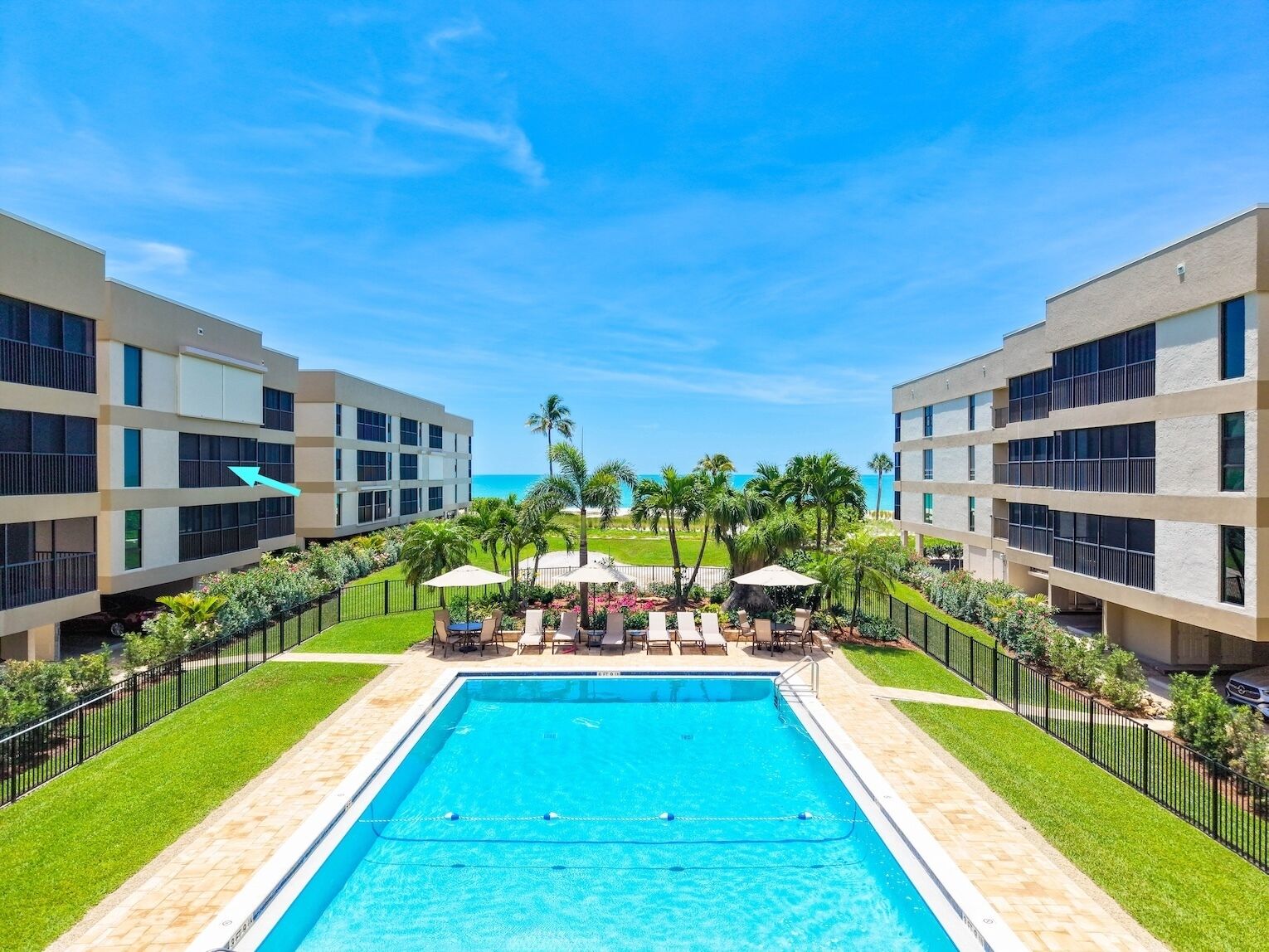 A heated pool