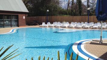 Indoor pool, seasonal outdoor pool