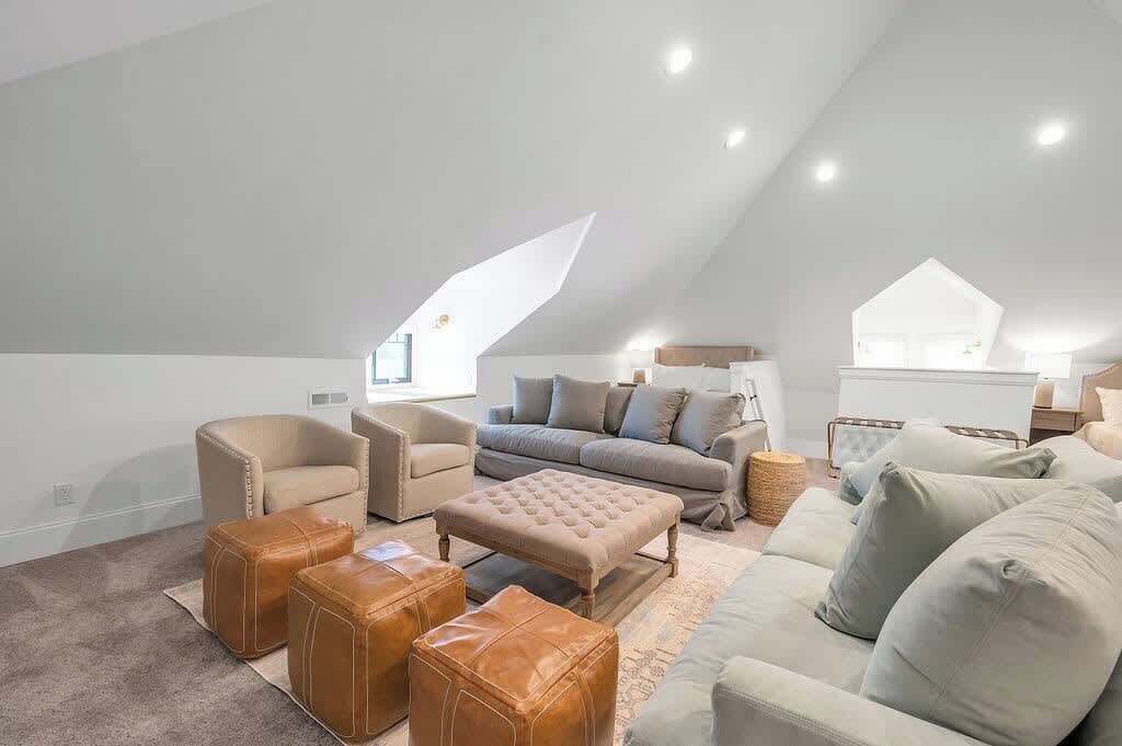 TV, fireplace, foosball, offices