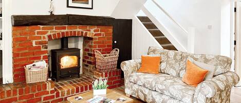 Télévision, cheminée