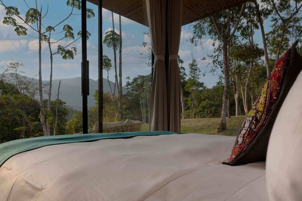 Design Cabin, 1 Queen Bed, Hot Tub, Garden View | View from room