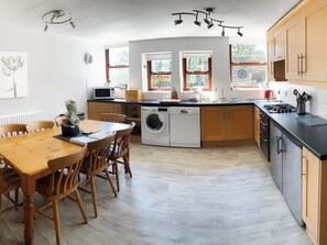 Dishwasher, highchair, cookware/dishes/utensils