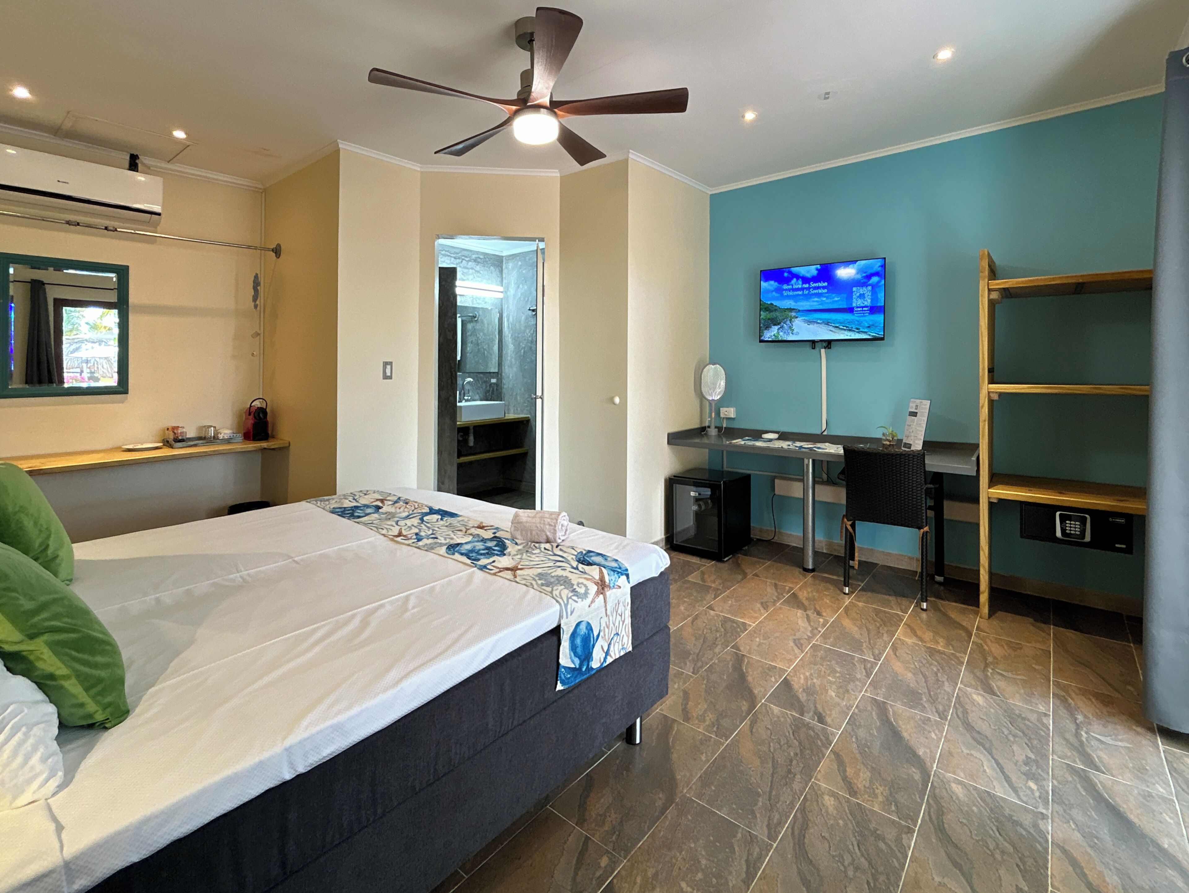 42-inch flat-screen tv with digital channels, tv, netflix