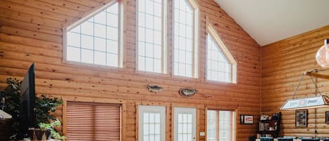 TV connectée, cheminée, chaîne hi-fi