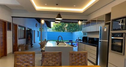 Beautiful house with lovely leisure area 200 m from Parracho beach