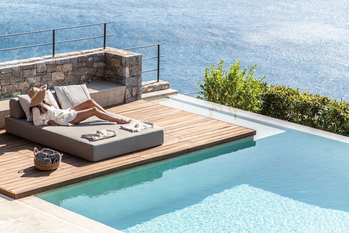 An infinity pool, a heated pool