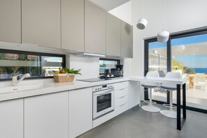 Fridge, microwave, dishwasher, highchair