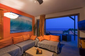 Televisio, takka, DVD-soitin