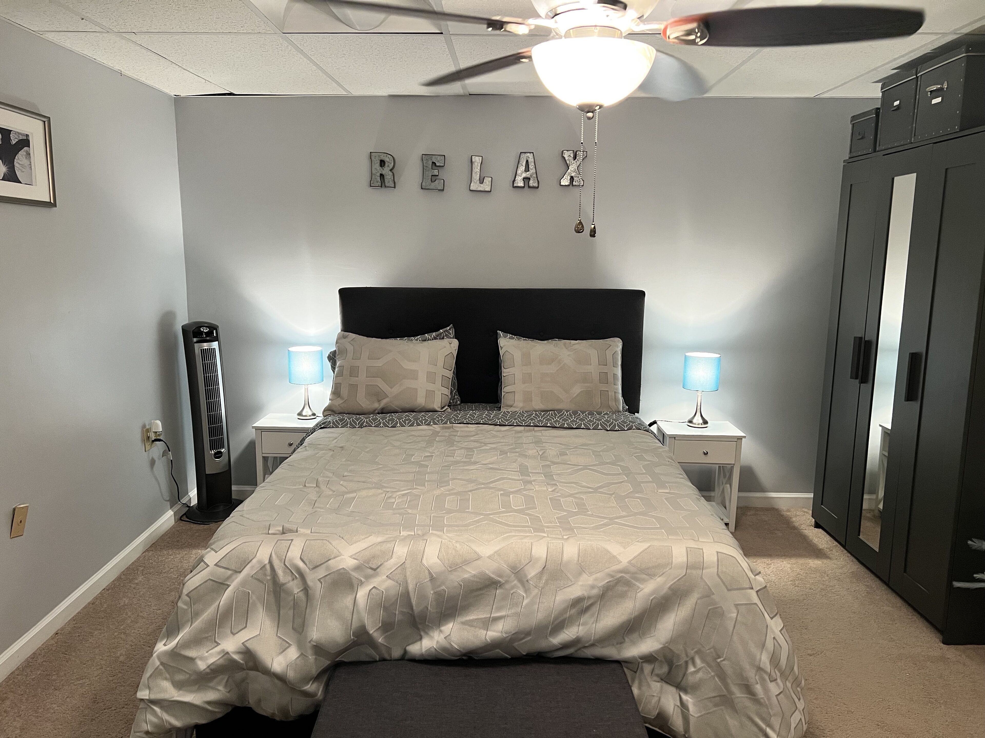 1 chambre, bureau, fer et planche à repasser, Wi-Fi gratuit