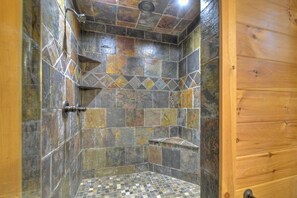 Bathtub, hair dryer, towels