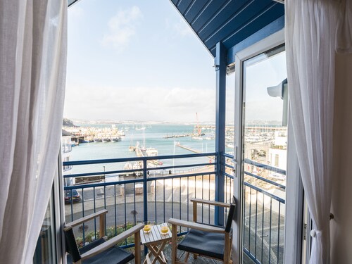 Marina views from this stunning apartment.