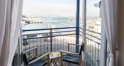 Marina views from this stunning apartment.