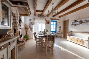 Dining - Rustic stone house Villa Dunatić with a private pool (Županje (Krk))