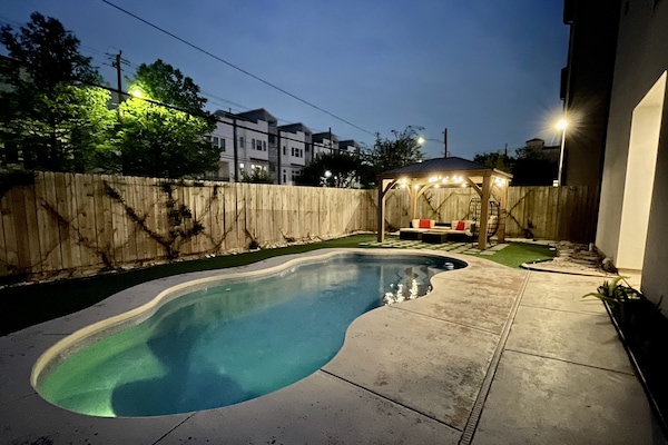 Gazebo with string lighting for the evenings