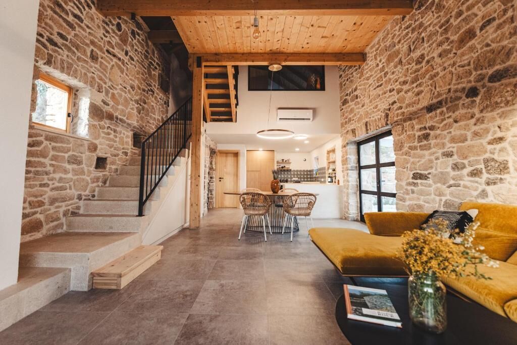 Traditional Villa, 2 Bedrooms, Private Pool, Courtyard View | Living area | 100-cm TV with satellite channels, fireplace