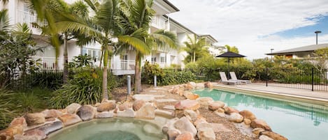A heated pool