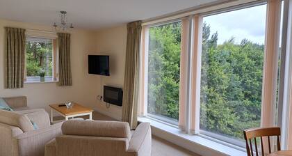 Central Buxton apartment with scenic views and free parking