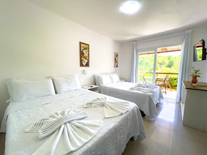 Habitación cuádruple, 1 habitación | Wifi gratis y ropa de cama