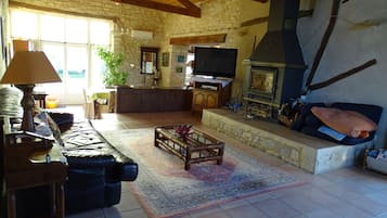 Tv, pejs, dvd-afspiller, bordtennisbord