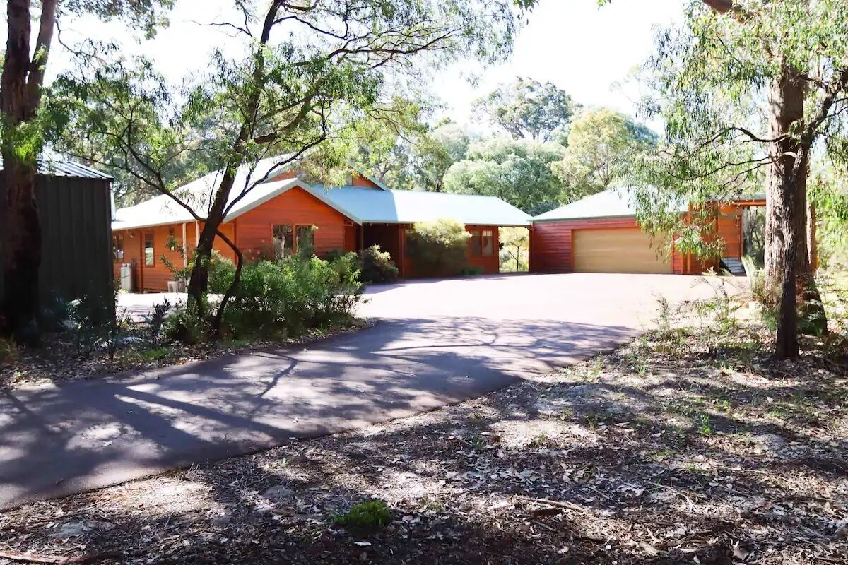 Peaceful woodland retreat in the forest