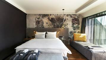 Suite junior | 1 habitación, ropa de cama hipoalergénica y minibar