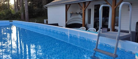 Piscine extérieure, piscine chauffée