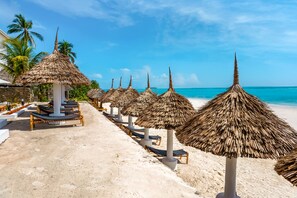 Private beach, white sand