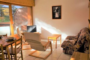 Living area - 100m from ski slopes, 1st floor, view mountain, terrace, tv, 33m², Vars (Vars)