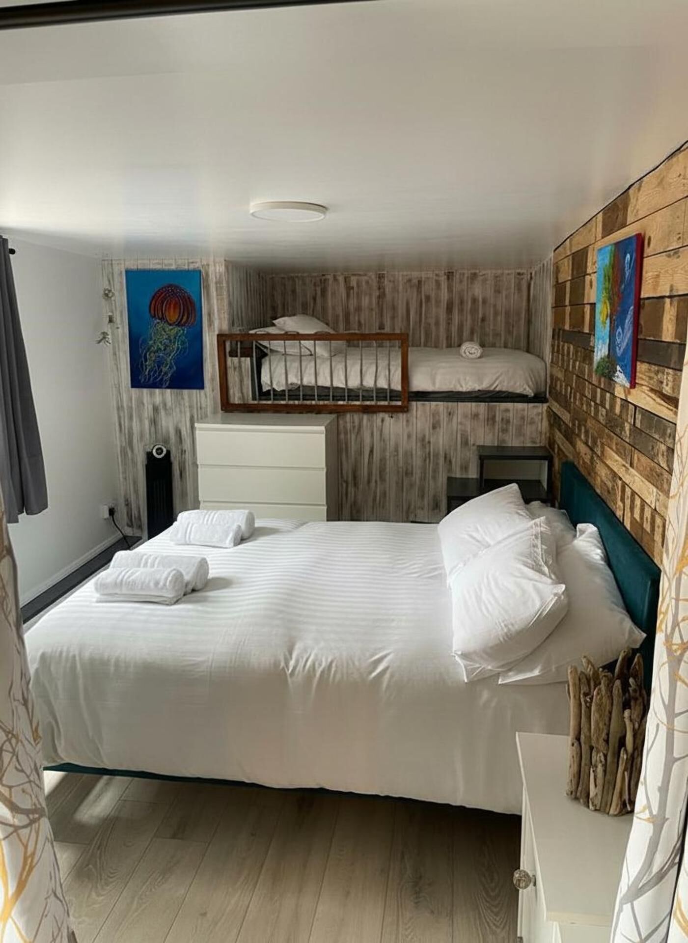 1 bedroom, iron/ironing board, free wired Internet, bed sheets