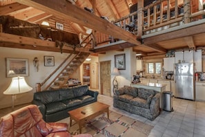 Smart TV, fireplace, video games