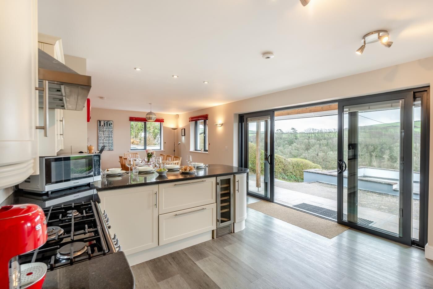 Microwave, oven, dishwasher, highchair