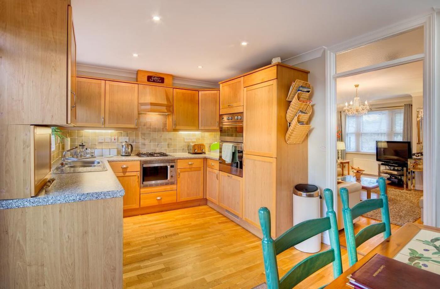 Microwave, oven, dishwasher, high chair