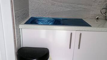 Fridge, microwave, toaster, highchair