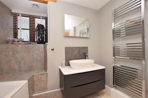 Hair dryer, towels