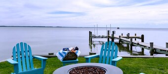 Waterfront Tilghman Retreat with Dock, Fire Pit & Sunsets