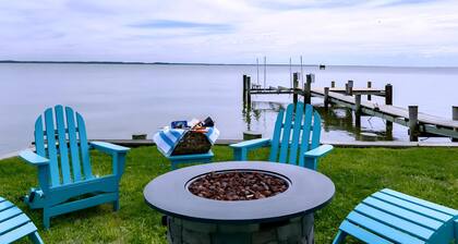 Waterfront Tilghman Retreat with Dock, Fire Pit & Sunsets