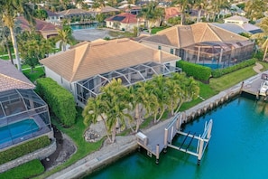 House, Multiple Beds (Sunny waterfront home near beach, sho) | Pool | A heated pool