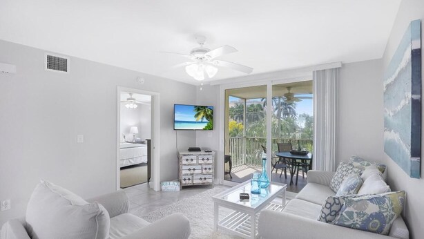 Condo, Multiple Beds (Oceangoing condo with pool and steps ) | Living room - Oceangoing Condo With Pool and Steps to Beach and Food (Marco Island)