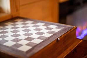 Unclassified image, 2 of 31, button - The Ritz Carlton of Tiny Cabins w/ Hot Tub / Fire Pit table (Hayesville)