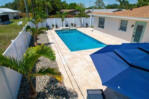 Outdoor pool, a heated pool