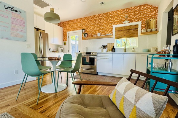 Welcome to our funky bungalow complete with a fully stocked kitchen.