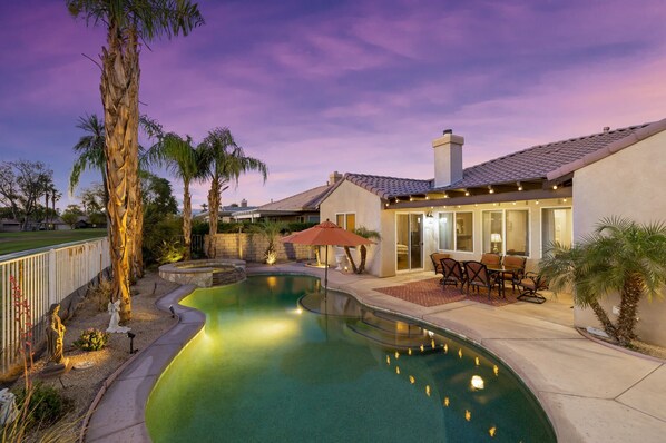 Outdoor pool, a heated pool