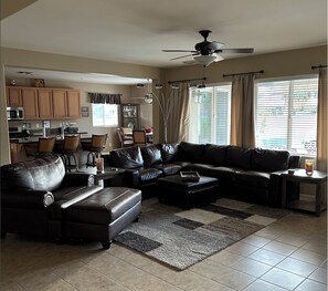 Smart TV, fireplace, video games, books