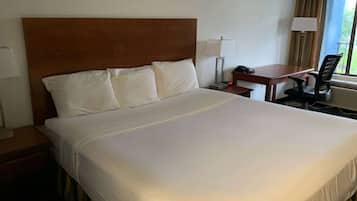 Room, 1 King Bed, Accessible, Non Smoking (Roll-In Shower) | Desk, iron/ironing board, free WiFi, bed sheets